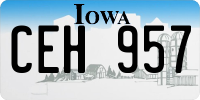 IA license plate CEH957
