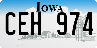 IA license plate CEH974