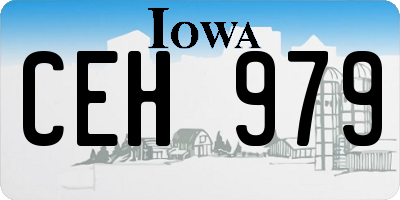 IA license plate CEH979