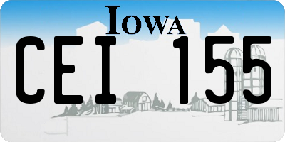 IA license plate CEI155