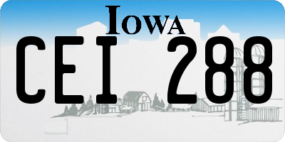 IA license plate CEI288
