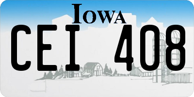 IA license plate CEI408