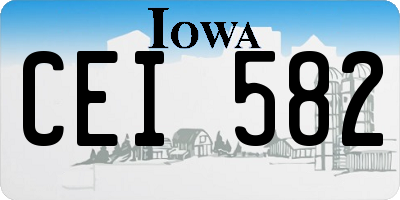 IA license plate CEI582