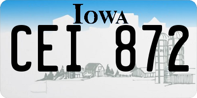 IA license plate CEI872