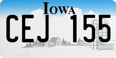 IA license plate CEJ155