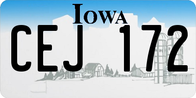 IA license plate CEJ172