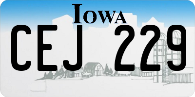 IA license plate CEJ229