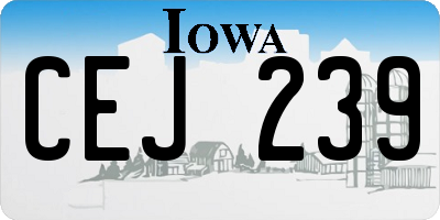 IA license plate CEJ239