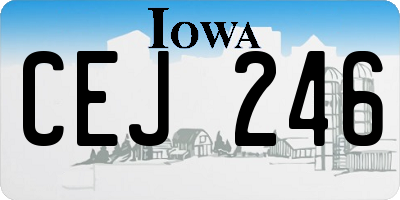 IA license plate CEJ246