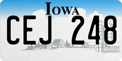 IA license plate CEJ248