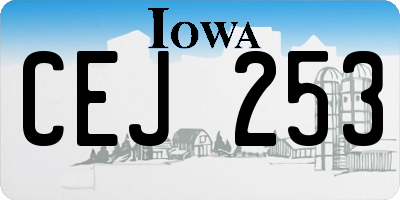 IA license plate CEJ253