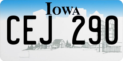 IA license plate CEJ290
