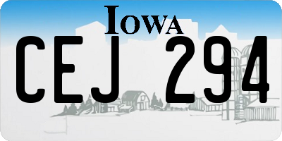 IA license plate CEJ294