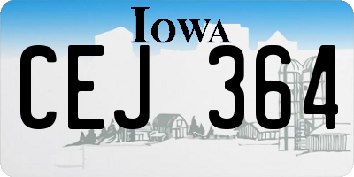 IA license plate CEJ364