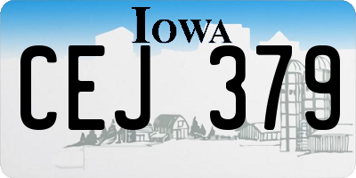 IA license plate CEJ379