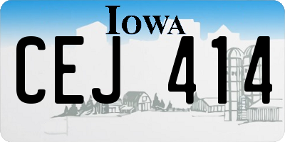 IA license plate CEJ414