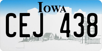 IA license plate CEJ438
