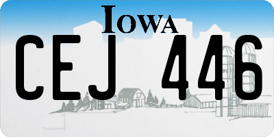 IA license plate CEJ446
