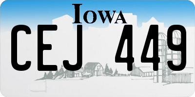 IA license plate CEJ449