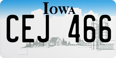 IA license plate CEJ466
