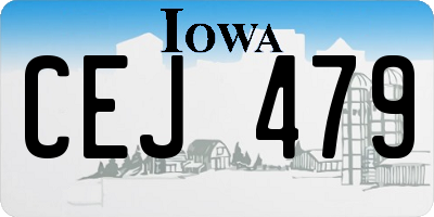 IA license plate CEJ479