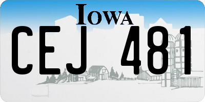IA license plate CEJ481