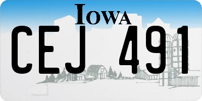IA license plate CEJ491