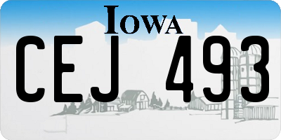 IA license plate CEJ493