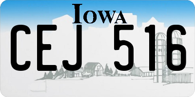 IA license plate CEJ516