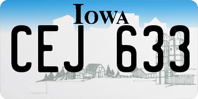 IA license plate CEJ633