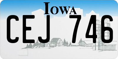 IA license plate CEJ746