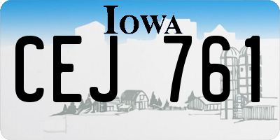 IA license plate CEJ761