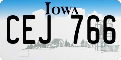 IA license plate CEJ766