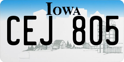 IA license plate CEJ805