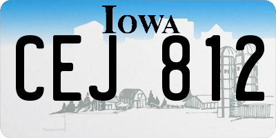 IA license plate CEJ812