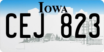 IA license plate CEJ823