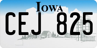 IA license plate CEJ825