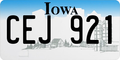 IA license plate CEJ921