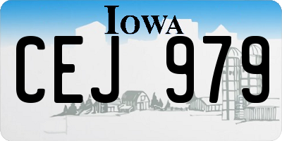IA license plate CEJ979