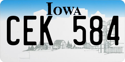 IA license plate CEK584