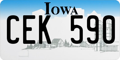 IA license plate CEK590