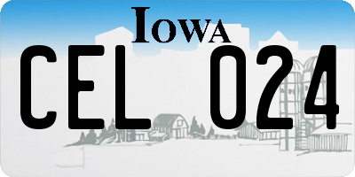 IA license plate CEL024