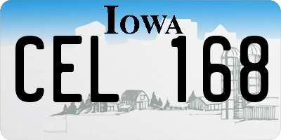 IA license plate CEL168