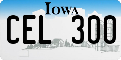 IA license plate CEL300
