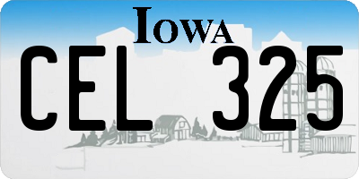 IA license plate CEL325