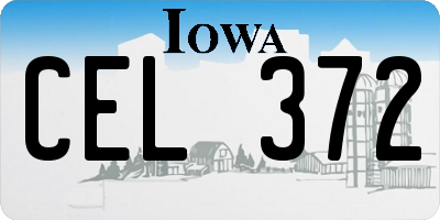 IA license plate CEL372