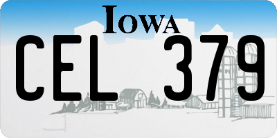 IA license plate CEL379