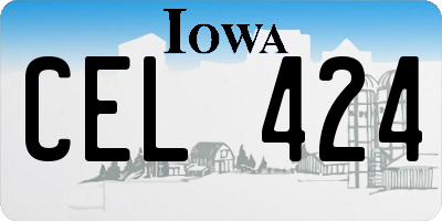 IA license plate CEL424