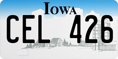 IA license plate CEL426