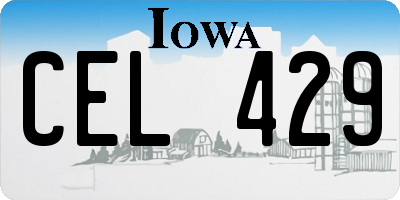 IA license plate CEL429